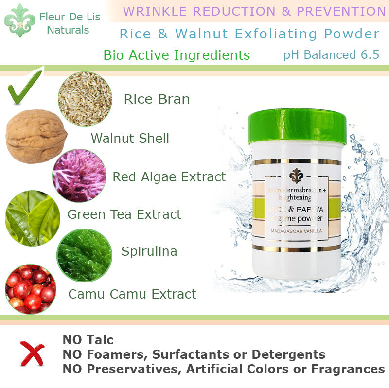Rice & Walnut Exfoliating Powder - Madagascar Vanilla | Fleur De Lis ...
