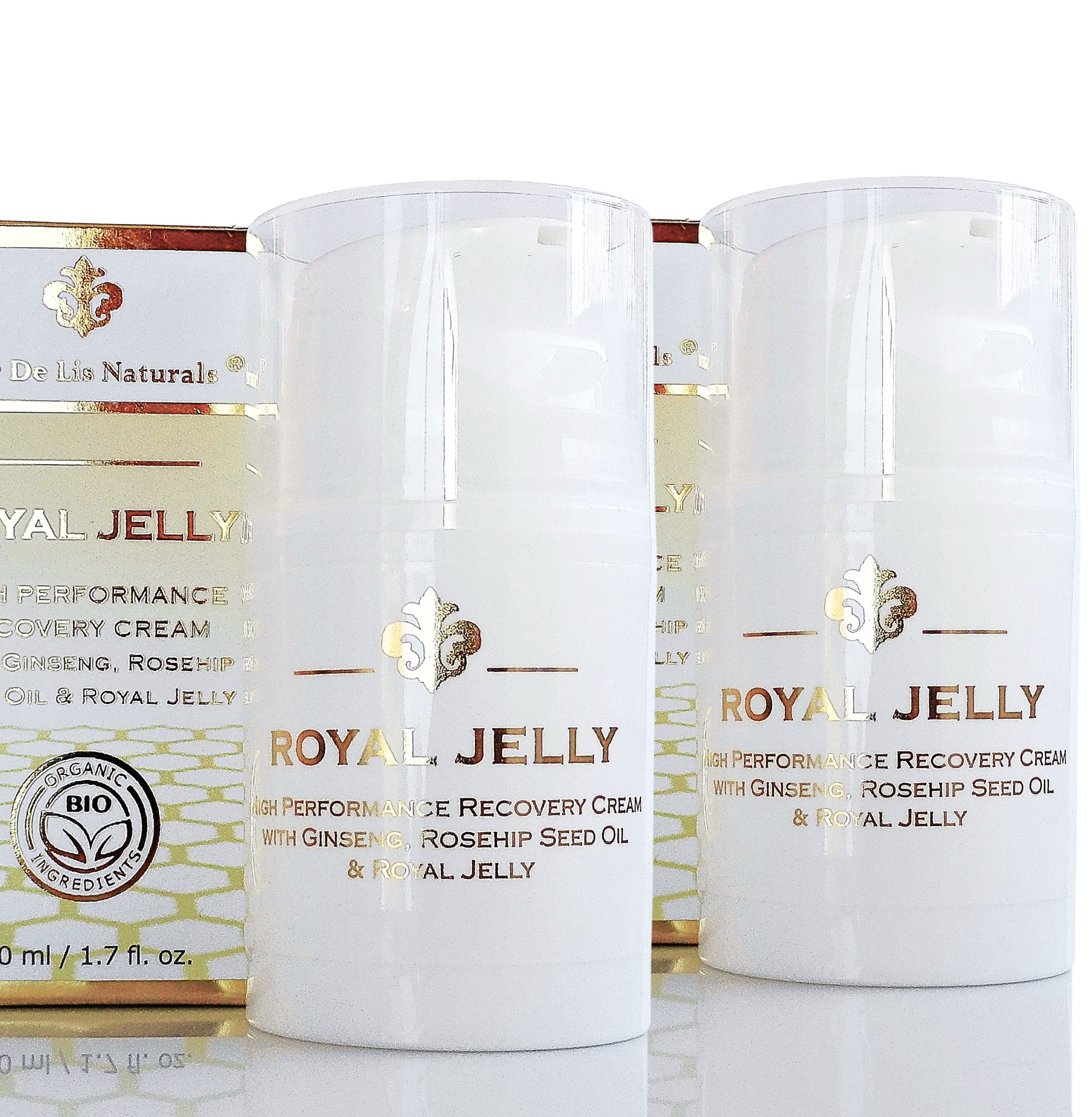 Royal Jelly - All Natural High Performance Anti-Aging Face Moisturizer - 2 Pack